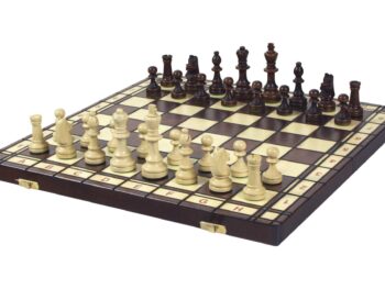 SZACHY DREWNIANE TURNIEJOWE nr 4 wypalane, obciążane metalem