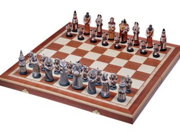 DUŻE SZACHY FANTAZJA (58x58cm) intarsjowane