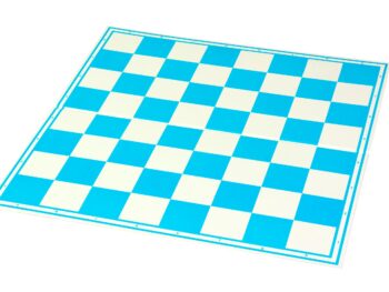 Szachownica tekturowa Turniejowa, niebiesko/biała, zmywalna powierzchnia