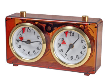 Zegar plastikowy CLASSIC mały, bursztyn