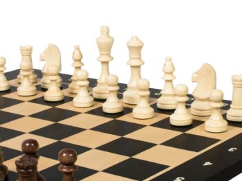 Zestaw szachowy turniejowy Nr 4 - szachownica 40 mm + figury Sunrise Staunton 78 mm