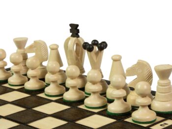 SZACHY KRÓLEWSKIE MAŁE (30x30cm) jaworowe, ozdobne