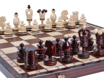 DUŻE SZACHY KRÓLEWSKIE INKRUSTOWANE (49x49cm)