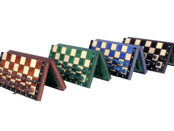 SZACHY MAGNETYCZNE DREWNIANE - NIEBIESKIE