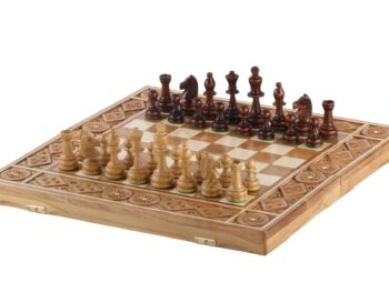 Szachy Rubin - ręcznie rzeźbiona kaseta