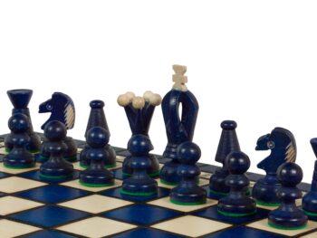 SZACHY KRÓLEWSKIE ŚREDNIE (35x35cm) kolor niebieski