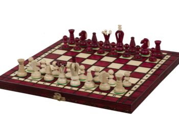 SZACHY KRÓLEWSKIE ŚREDNIE (35x35cm) kolor wiśniowy