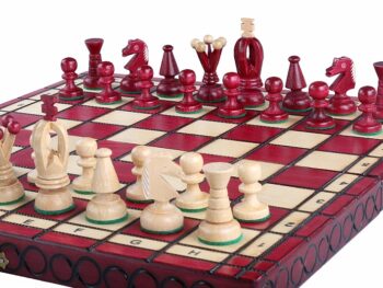 SZACHY KRÓLEWSKIE ŚREDNIE (35x35cm) wiśnia