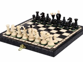 SZACHY KRÓLEWSKIE MAŁE kolor czarny (30x30cm)