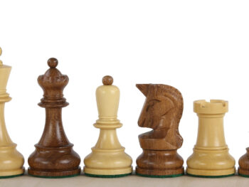 Figury szachowe Dubrovnik Akacja indyjska/Bukszpan 3,75 cala - Bobby Fischer