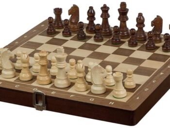 Szachy turniejowe Sunrise nr 3 Exclusive (30x30cm) WALNUT