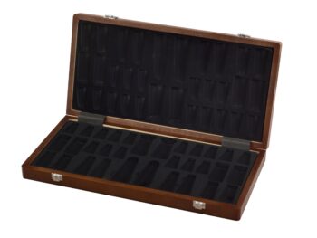 Kasetka intarsjowana orzech / klon do szachów o wysokości króla do 90-96 mm