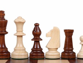 Zestaw szachowy turniejowy Nr 5 - szachownica 50 mm + figury Sunrise Staunton 90 mm