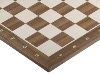 Deska szachowa nr 5+ (z opisem) orzech/klon (intarsja)
