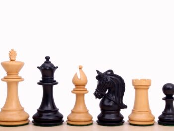 Figury szachowe Corinthian 4,25'' hebanizowane