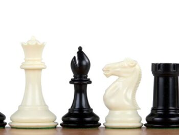 Figury szachowe Exclusive Staunton nr 6, białe/czarne, dociążane metalem (król 95 mm)