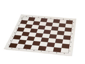 Szachownica winylowa rolowana nr 4, biało - brązowa