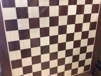 Plansza dwustronna drewniana - warcaby 64 polowe + 100 polowe (intarsja)