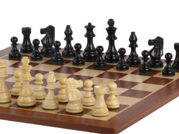 Zestaw szachowy French Lardy (replika) - szachownica (pole 50 mm), figury (król 90 mm)