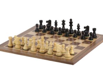 Zestaw szachowy French Lardy (replika) - szachownica (pole 50 mm), figury (król 90 mm)