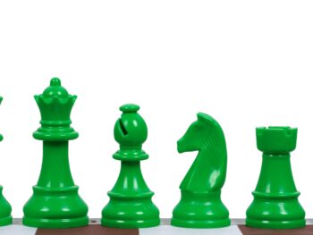 Figury szachowe Staunton 6, plastikowe (król 95 mm) - zielone