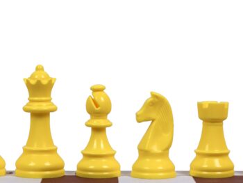 Figury szachowe Staunton 6, plastikowe (król 95 mm) - żółte