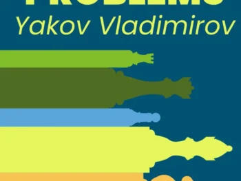 Okładka książki 1000 Chess Problems, Yakov Vladimirov, wydanie angielskie w miękkiej oprawie