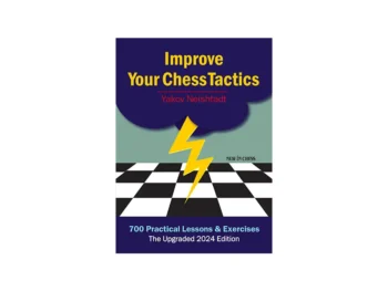 Improve Your Chess Tactics — wydanie 2024, twarda oprawa: przednia okładka książki szachowej.