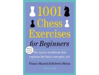 1001 Chess Exercises for Beginners: przednia okładka książki szachowej.